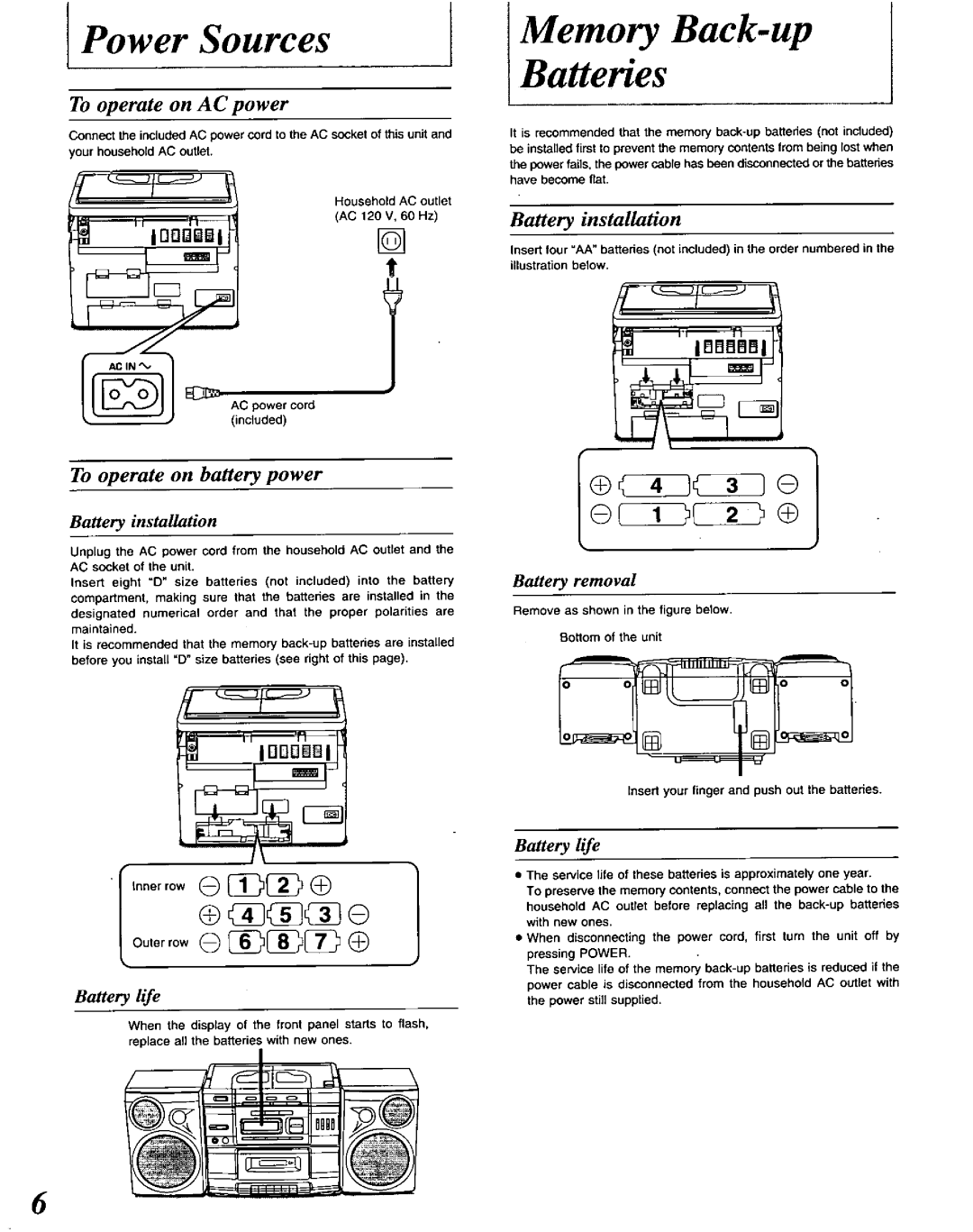 Panasonic RXDS750 manual 