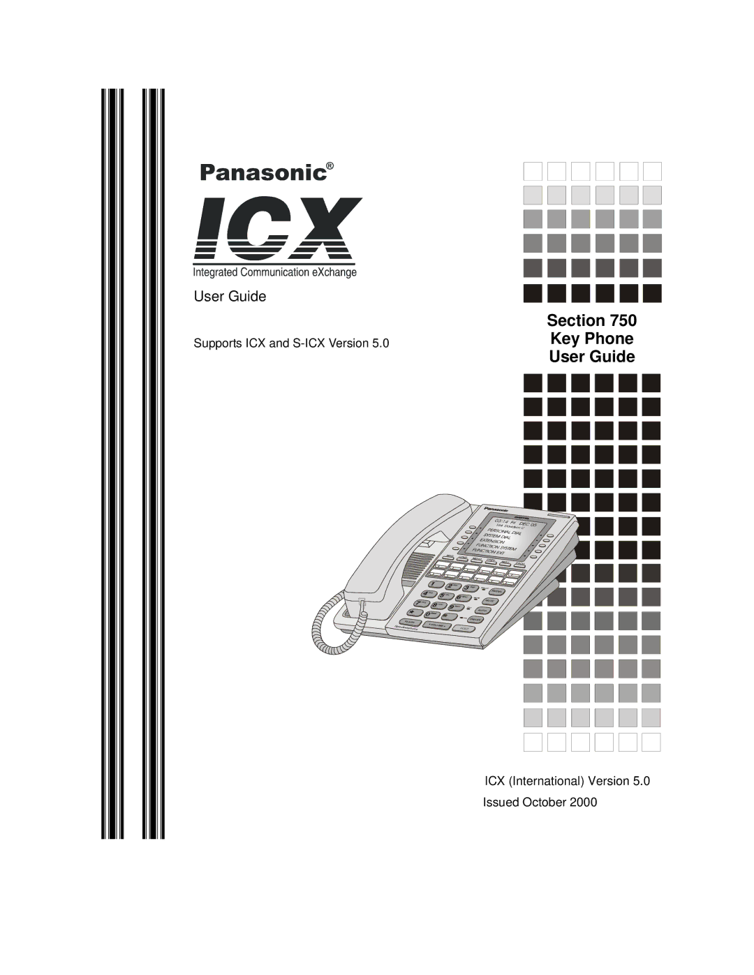 Panasonic S-ICX manual Section Key Phone User Guide 