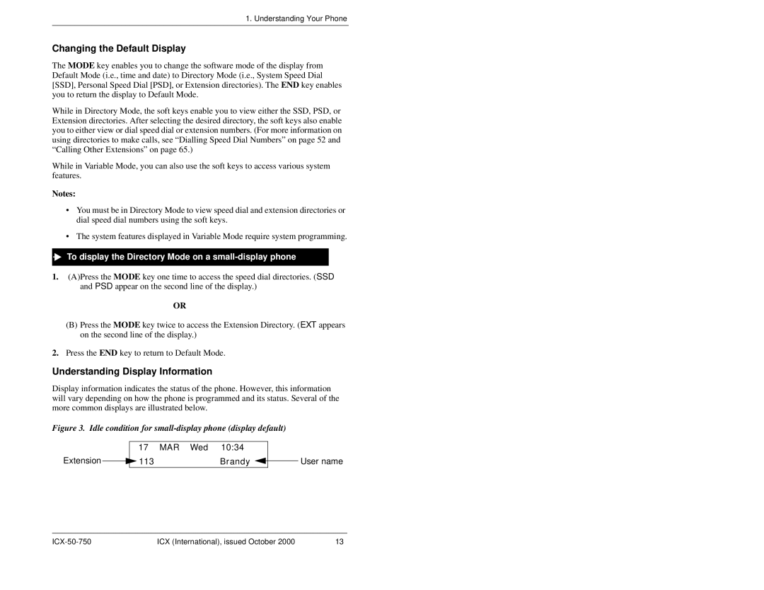 Panasonic S-ICX manual Changing the Default Display, Understanding Display Information 