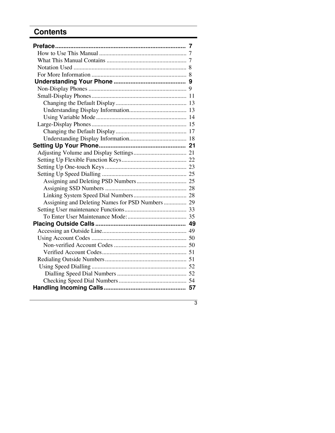 Panasonic S-ICX manual Contents 