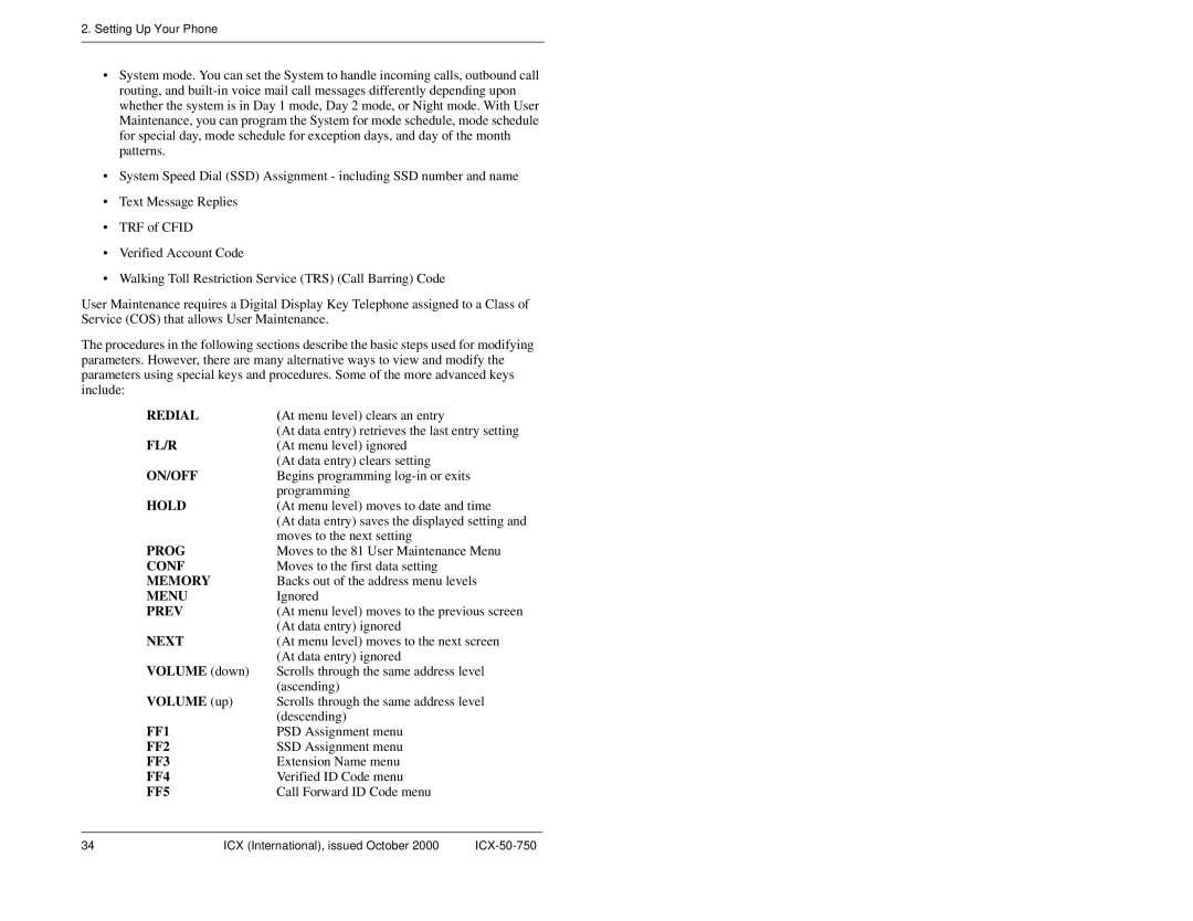 Panasonic S-ICX manual Redial 