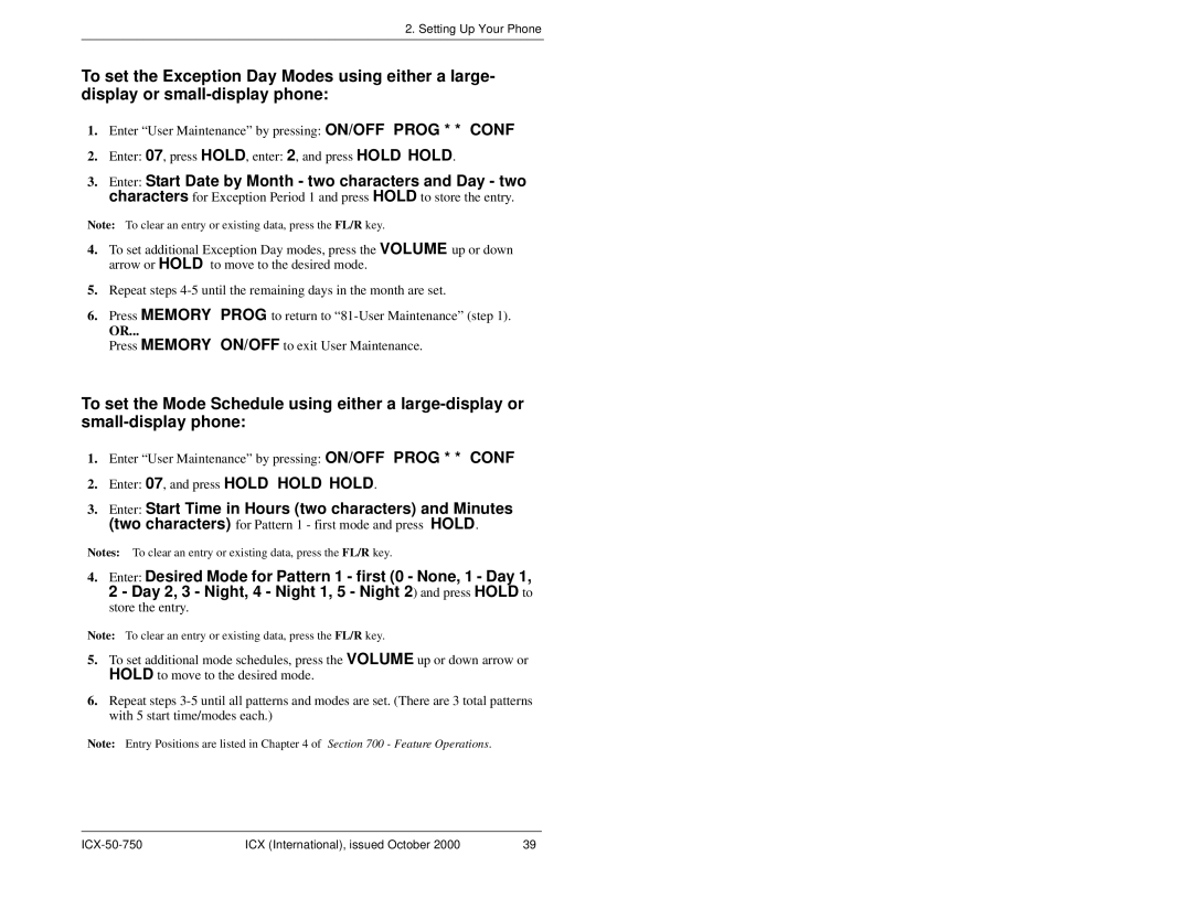 Panasonic S-ICX manual Setting Up Your Phone 