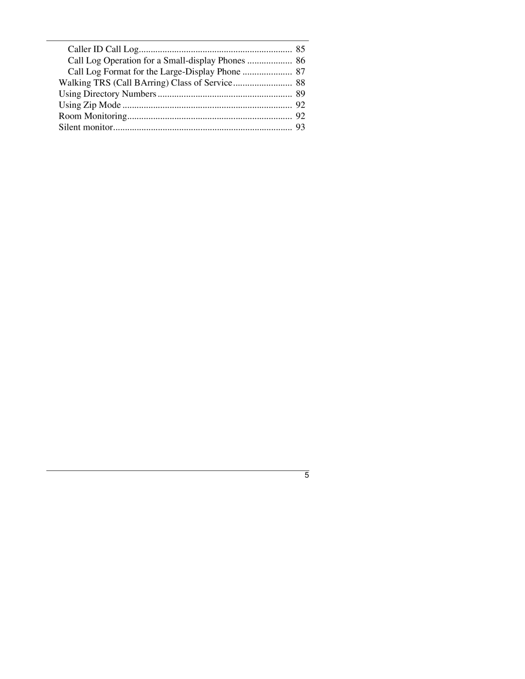 Panasonic S-ICX manual Caller ID Call Log 