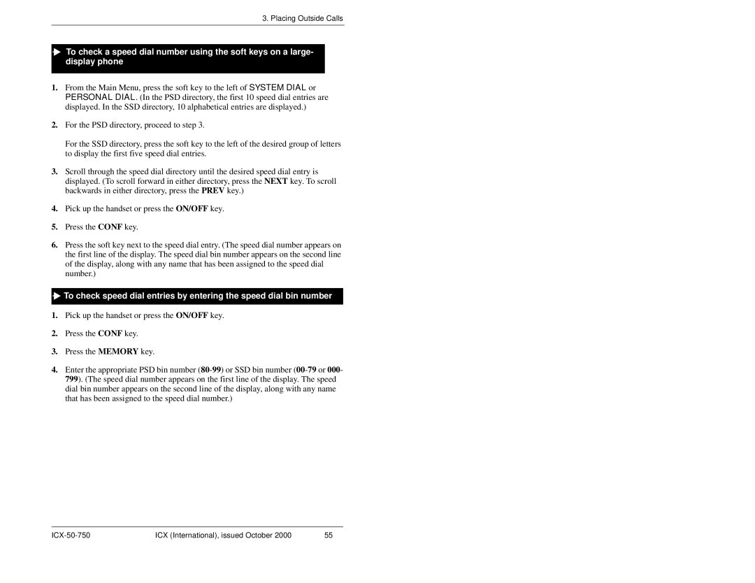 Panasonic S-ICX manual Placing Outside Calls 