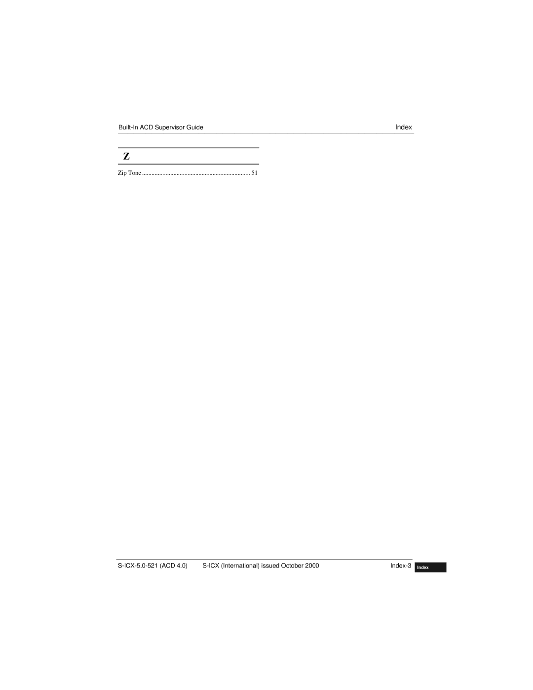 Panasonic S-ICX technical manual ICX-5.0-521 ACD ICX International issued October Index-3 