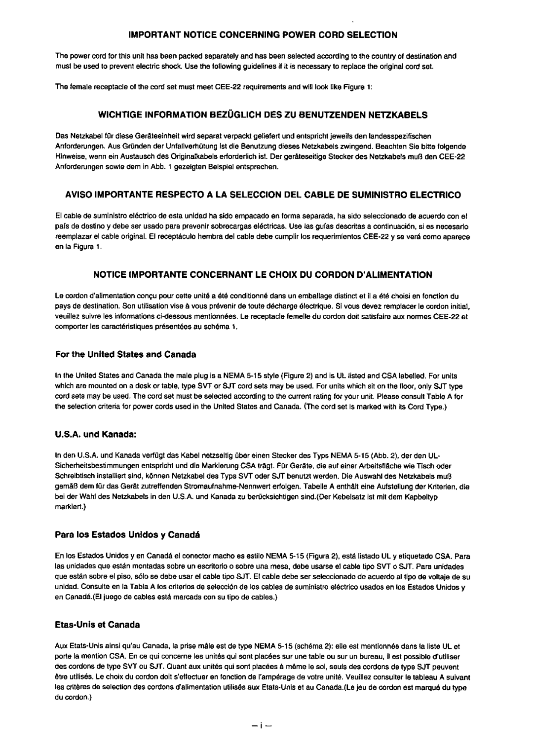 Panasonic S110 manual 