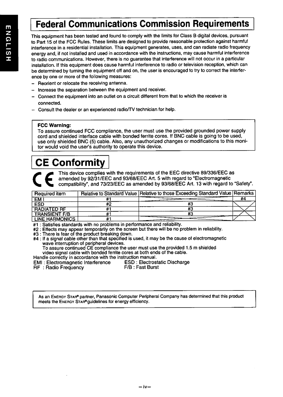Panasonic S110 manual 