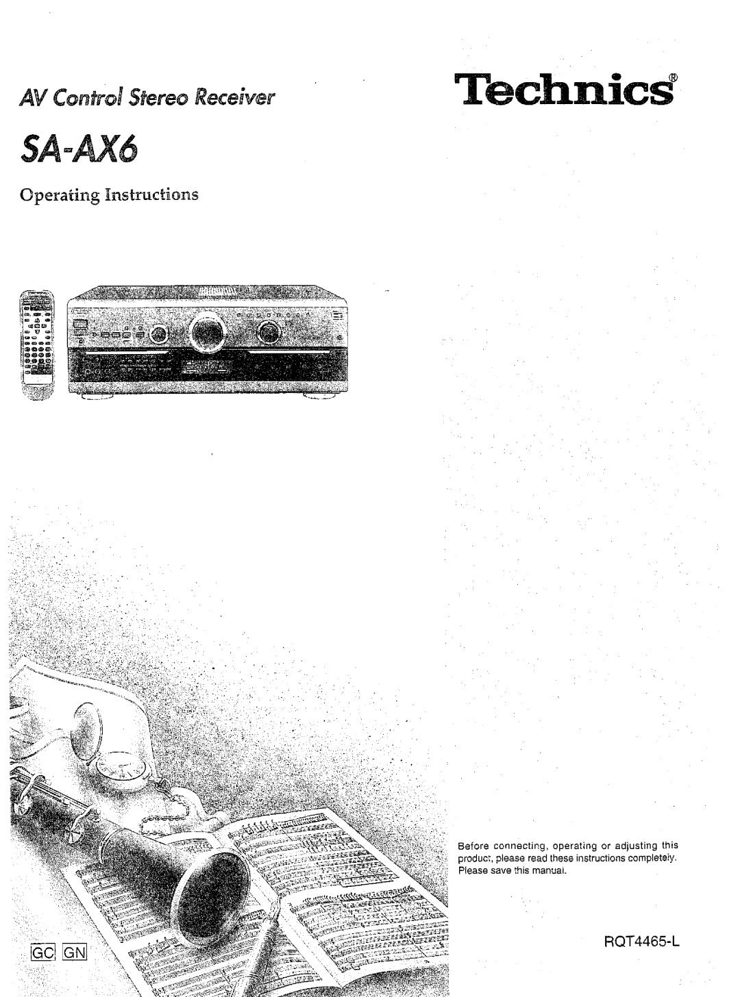 Panasonic SA-AX6 manual 