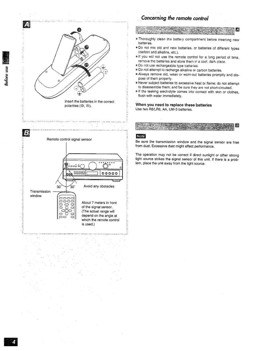 Panasonic SA-AX6 manual 