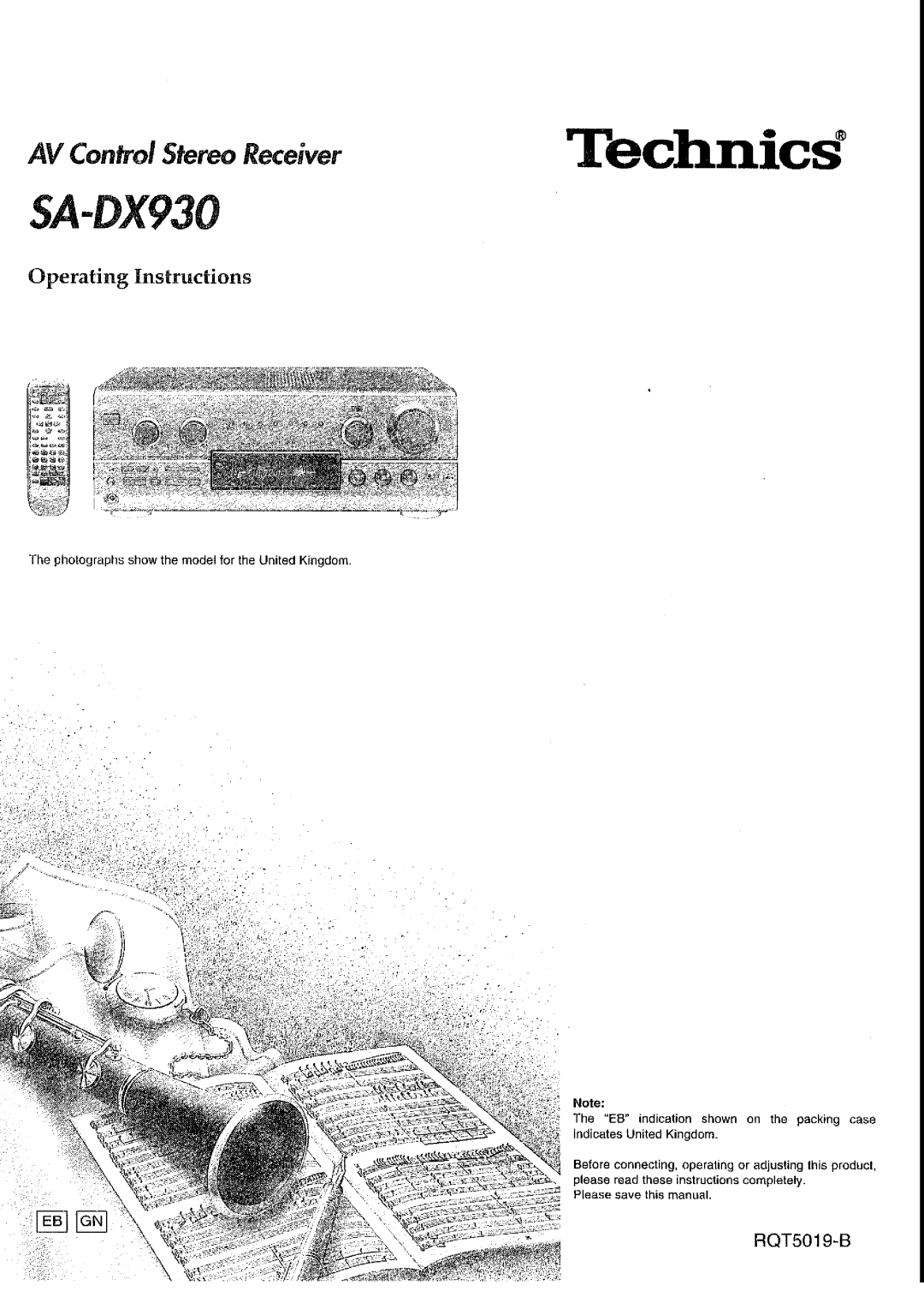 Panasonic SA-DX930 manual 