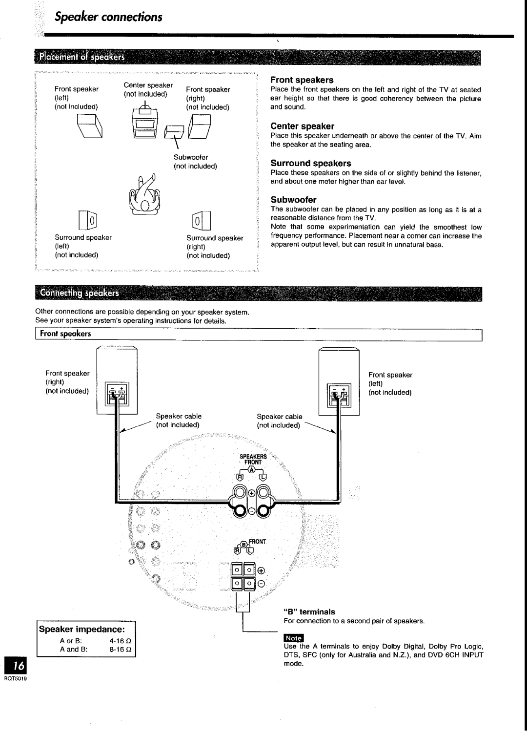 Panasonic SA-DX930 manual 