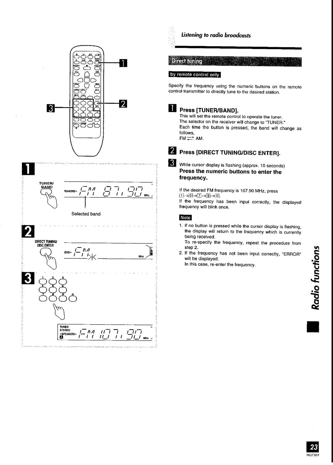 Panasonic SA-DX930 manual 