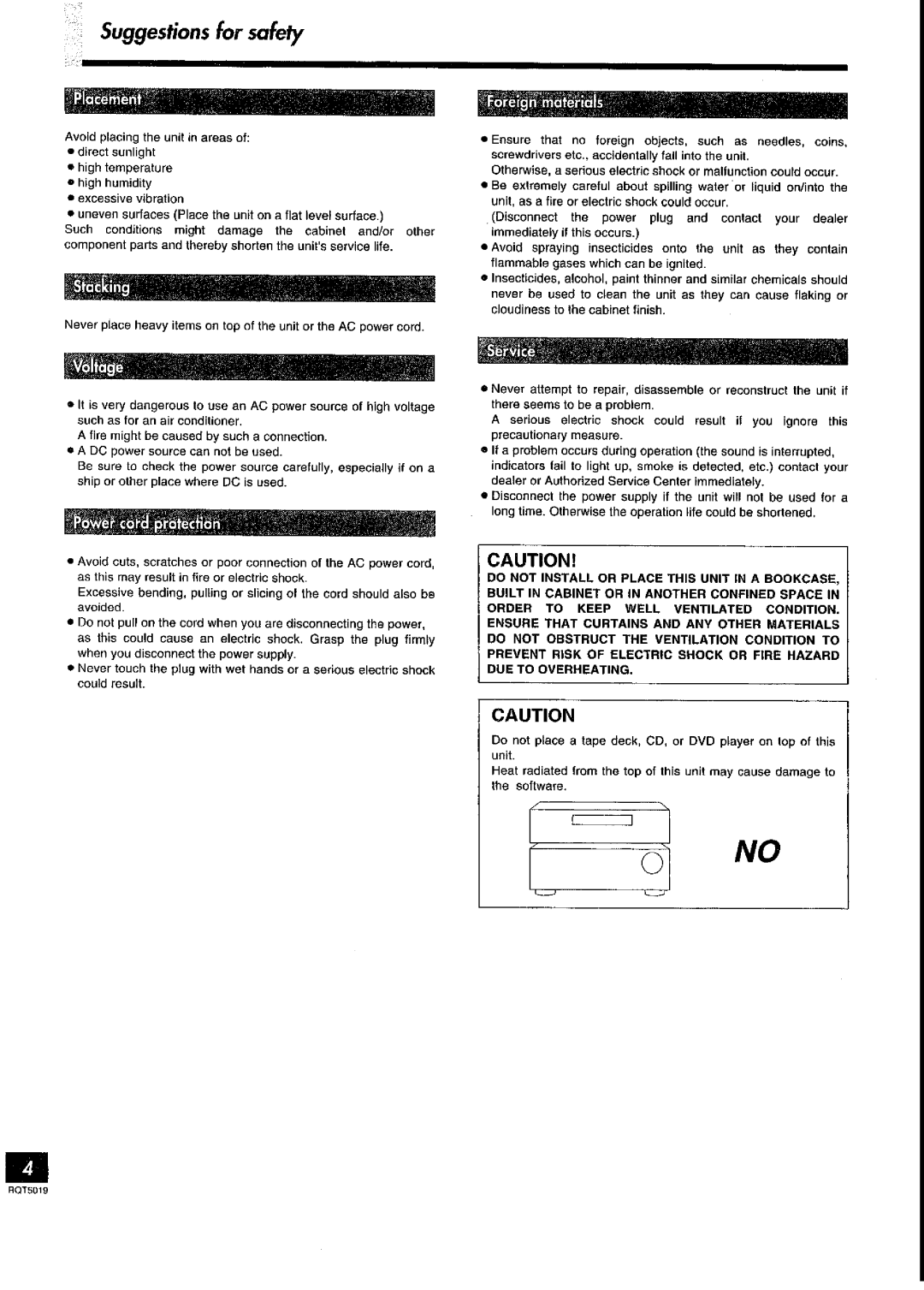 Panasonic SA-DX930 manual 