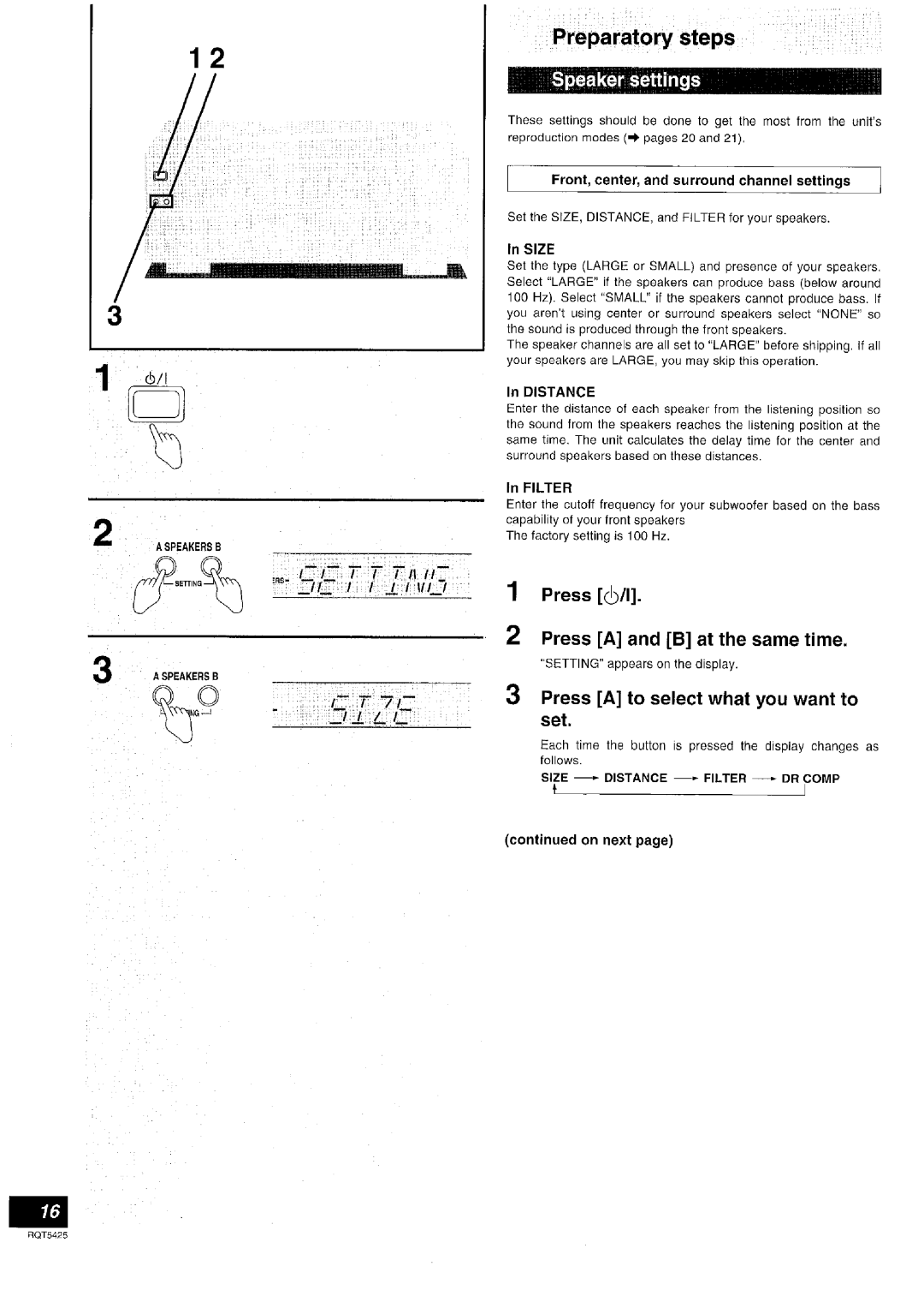 Panasonic SA-DX940 manual 