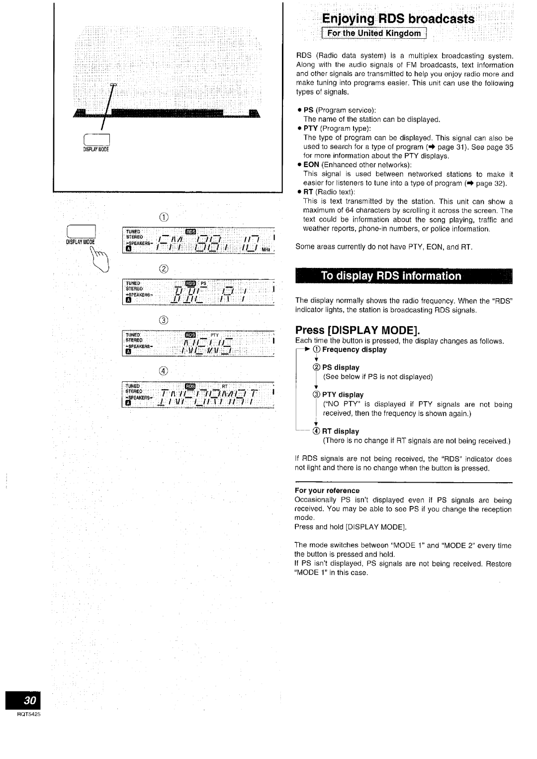 Panasonic SA-DX940 manual 