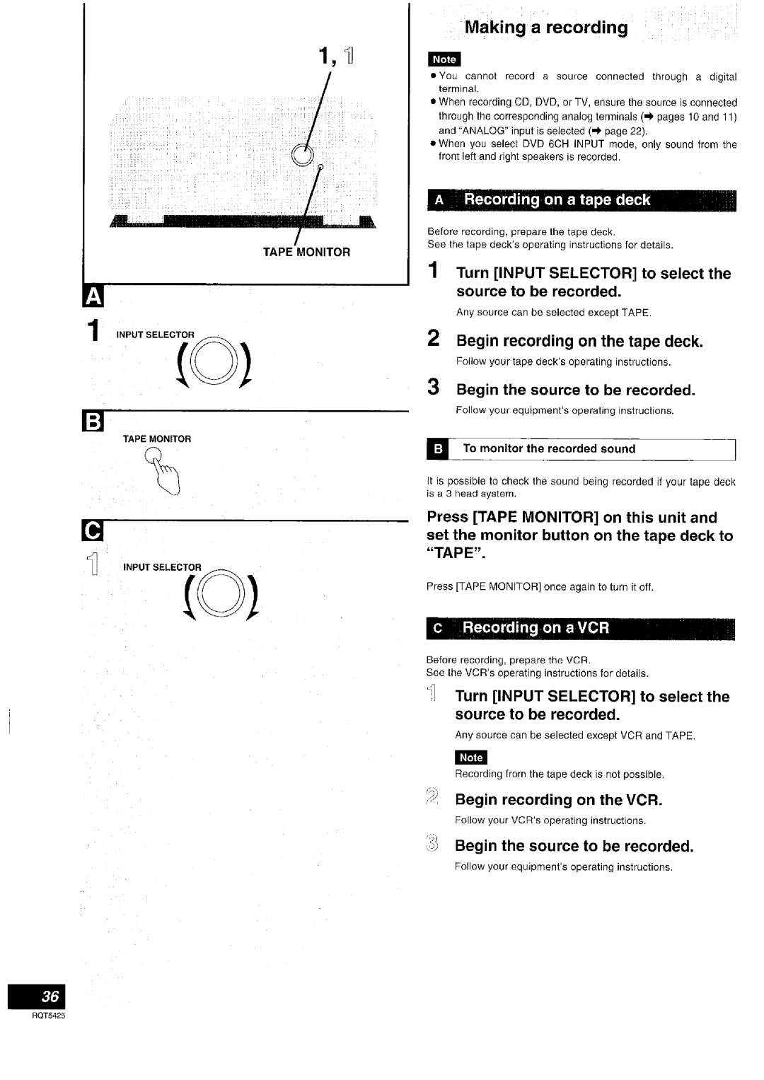 Panasonic SA-DX940 manual 