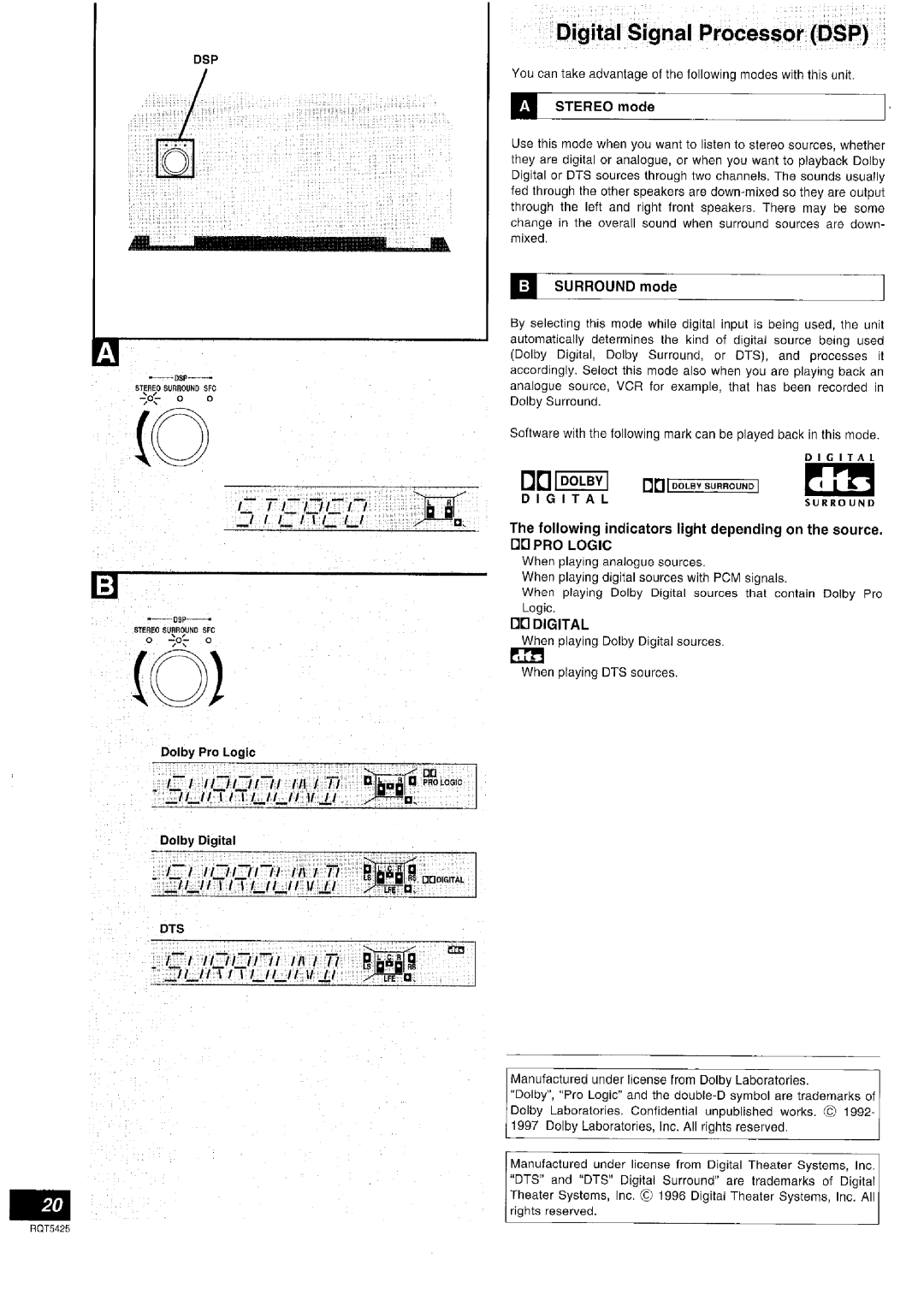 Panasonic SA-DX940 manual 