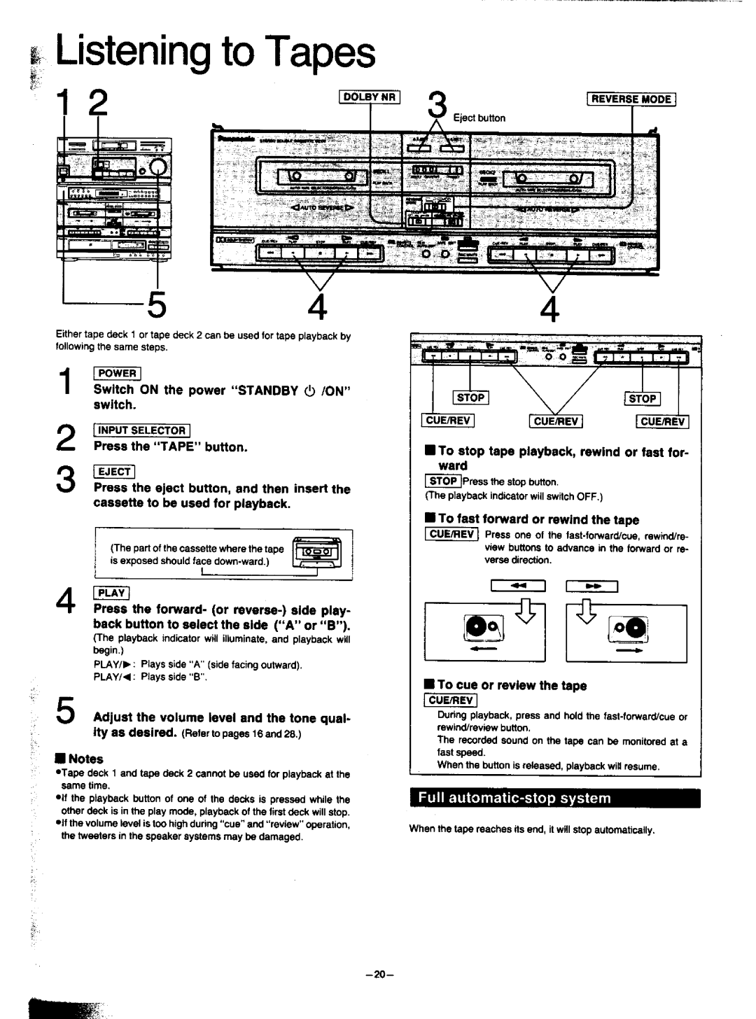 Panasonic SA-HD52 manual 