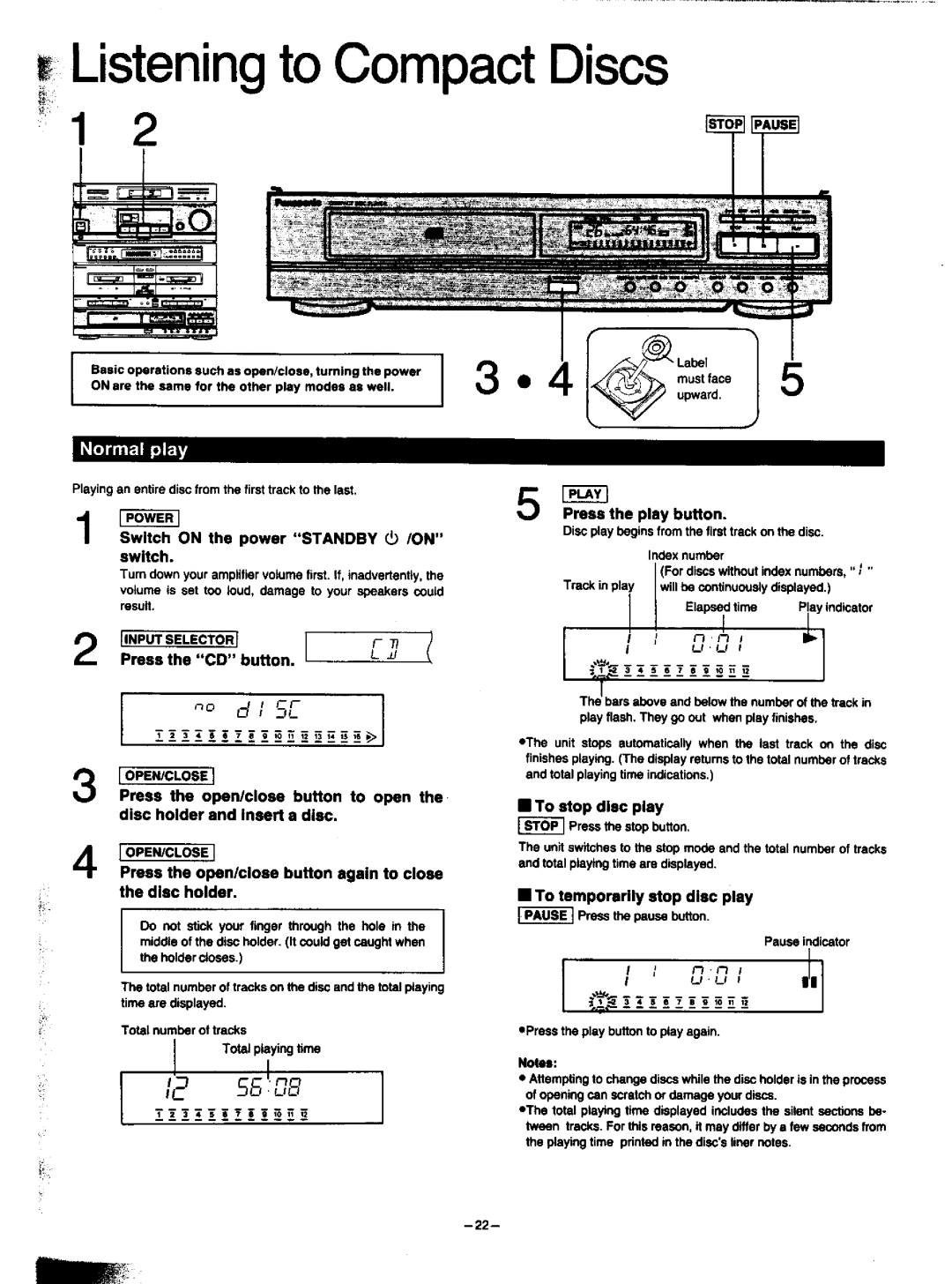 Panasonic SA-HD52 manual 