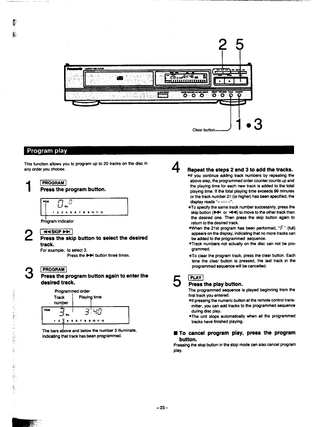 Panasonic SA-HD52 manual 