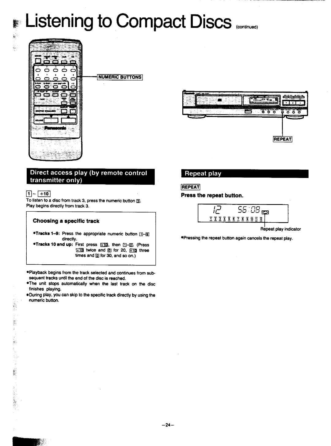 Panasonic SA-HD52 manual 