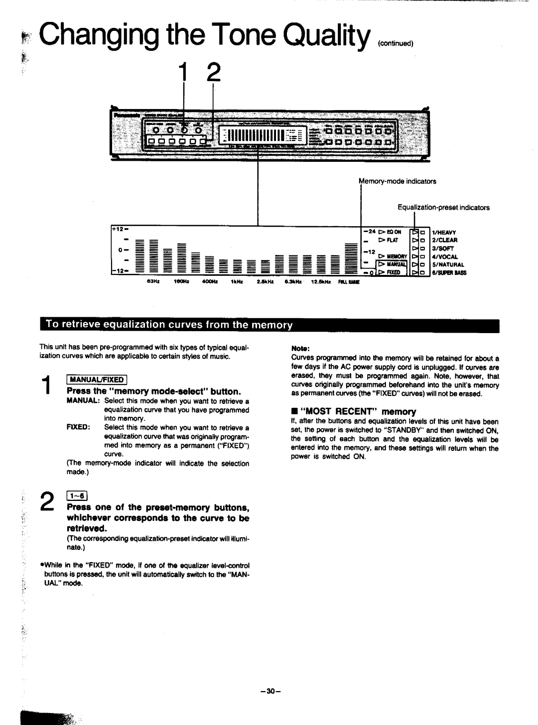 Panasonic SA-HD52 manual 