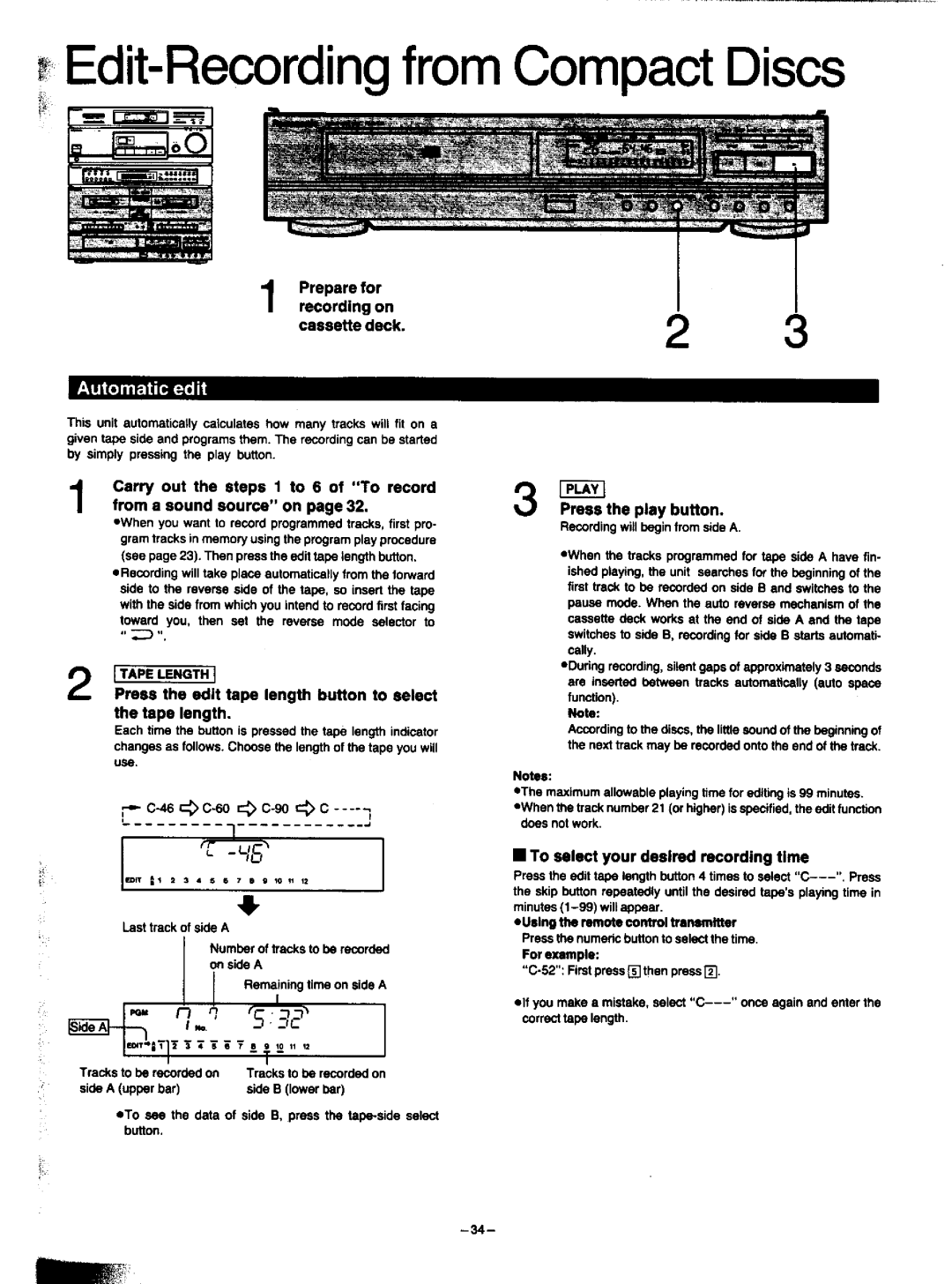 Panasonic SA-HD52 manual 