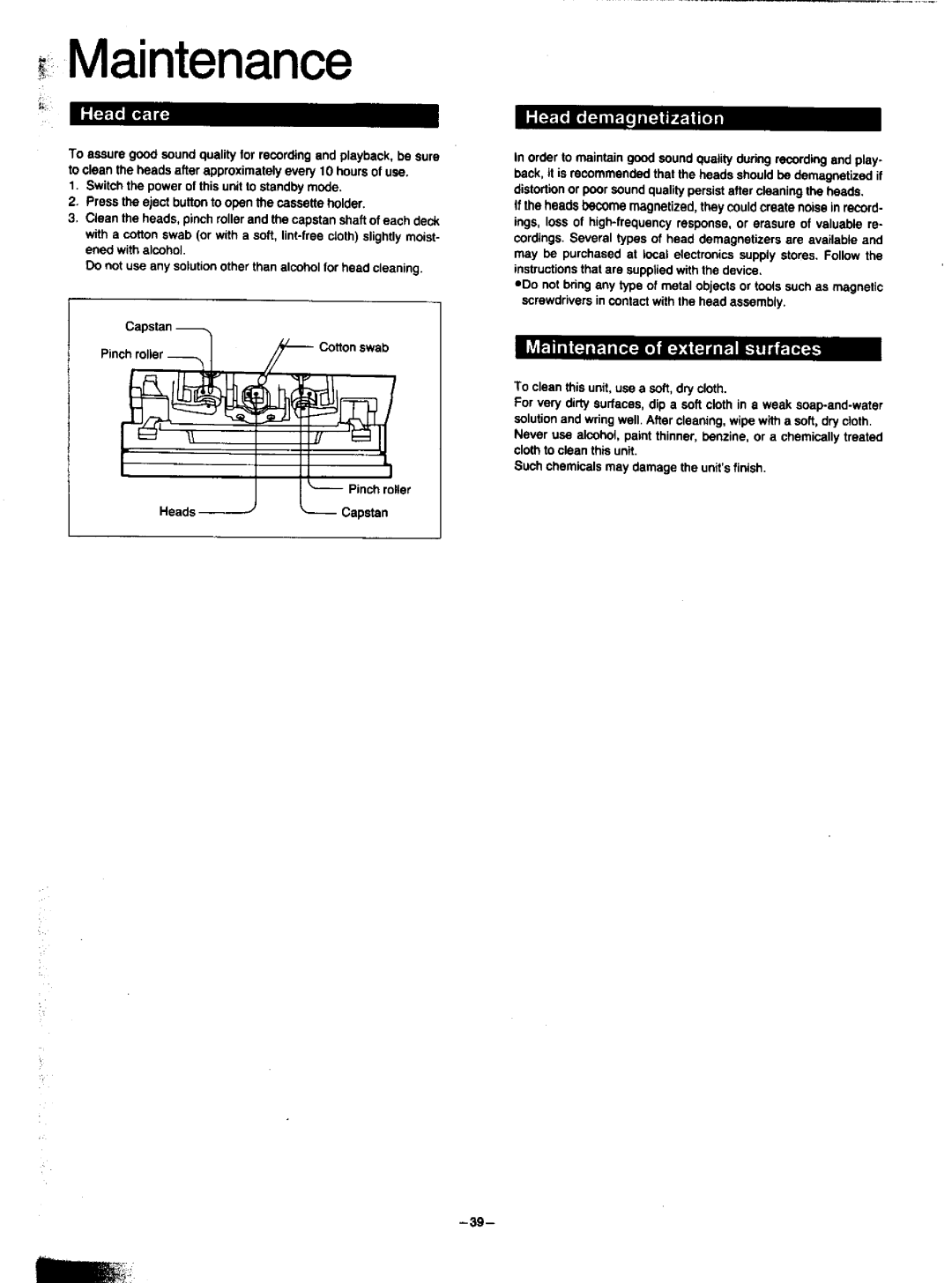 Panasonic SA-HD52 manual 