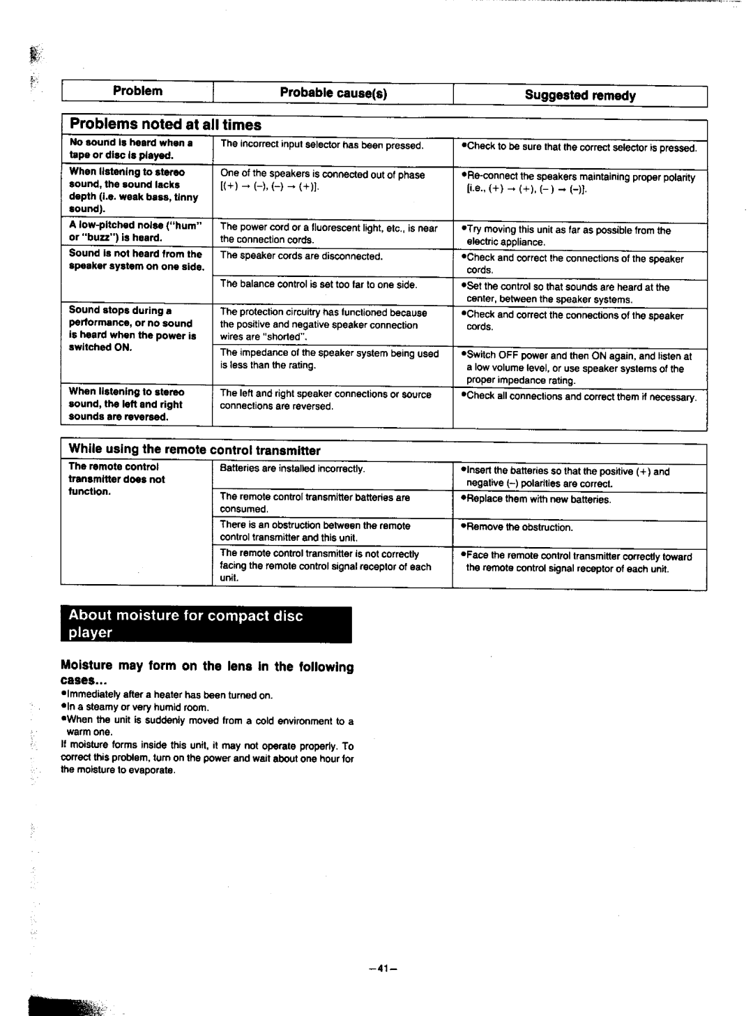 Panasonic SA-HD52 manual 