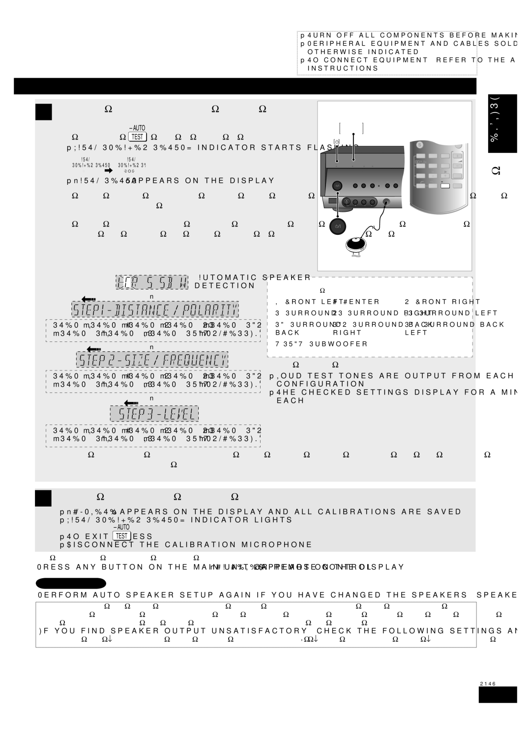 Panasonic SA-XR59 manual Start performing auto speaker setup, Auto speaker setup finishes, To cancel during setup 