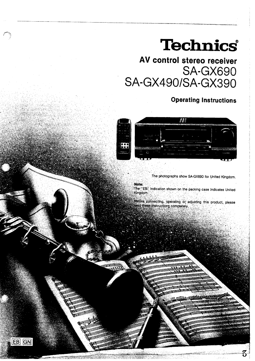 Panasonic SAGX490, SAGX690, SAGX390 manual 