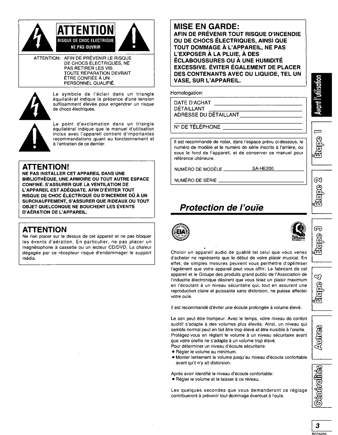 Panasonic SA-HE200, SAHE200S manual 