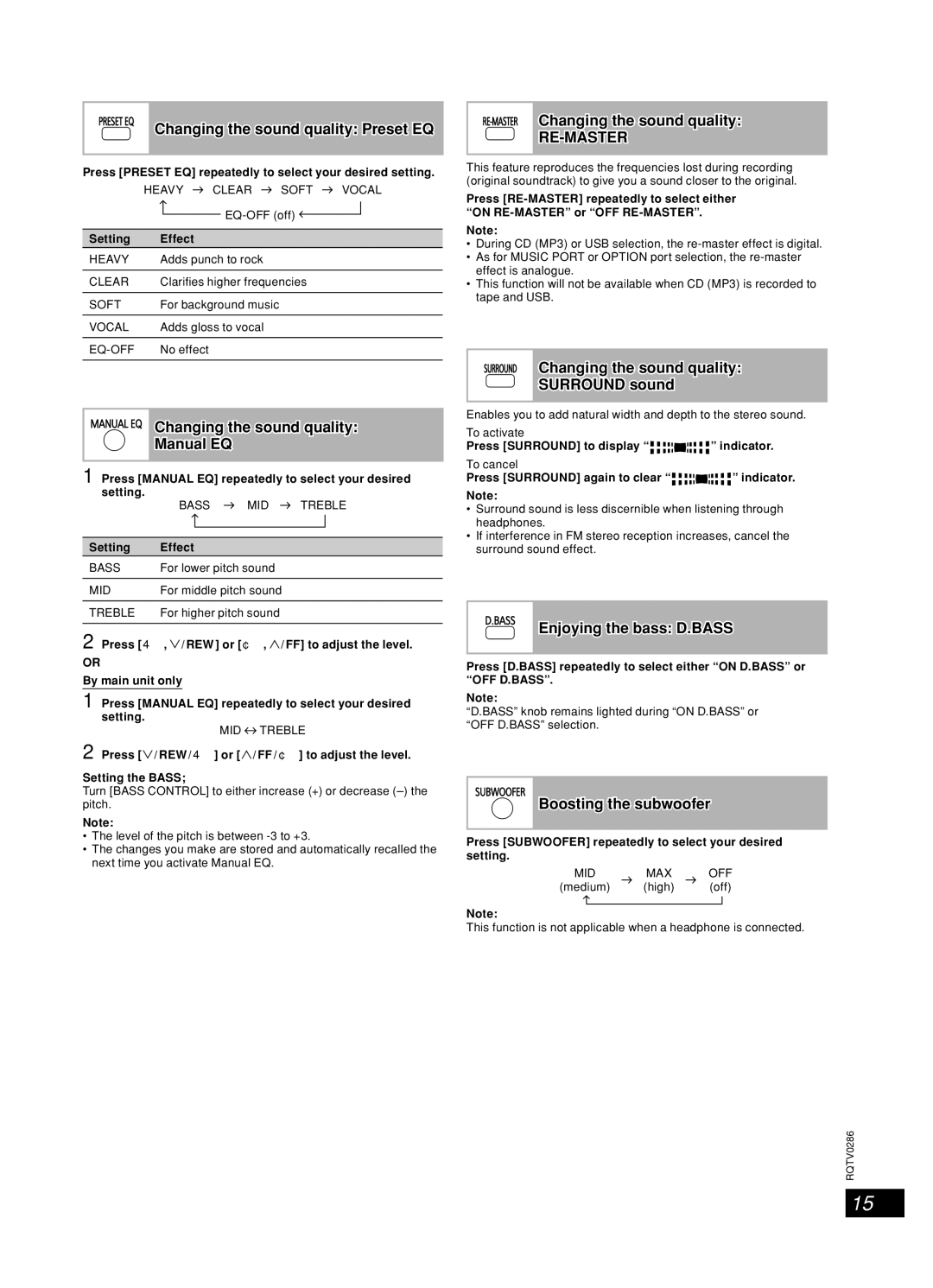 Panasonic SC-AK770, SB-WAK770, SA-AK770, SB-AK770 operating instructions Using sound effects 