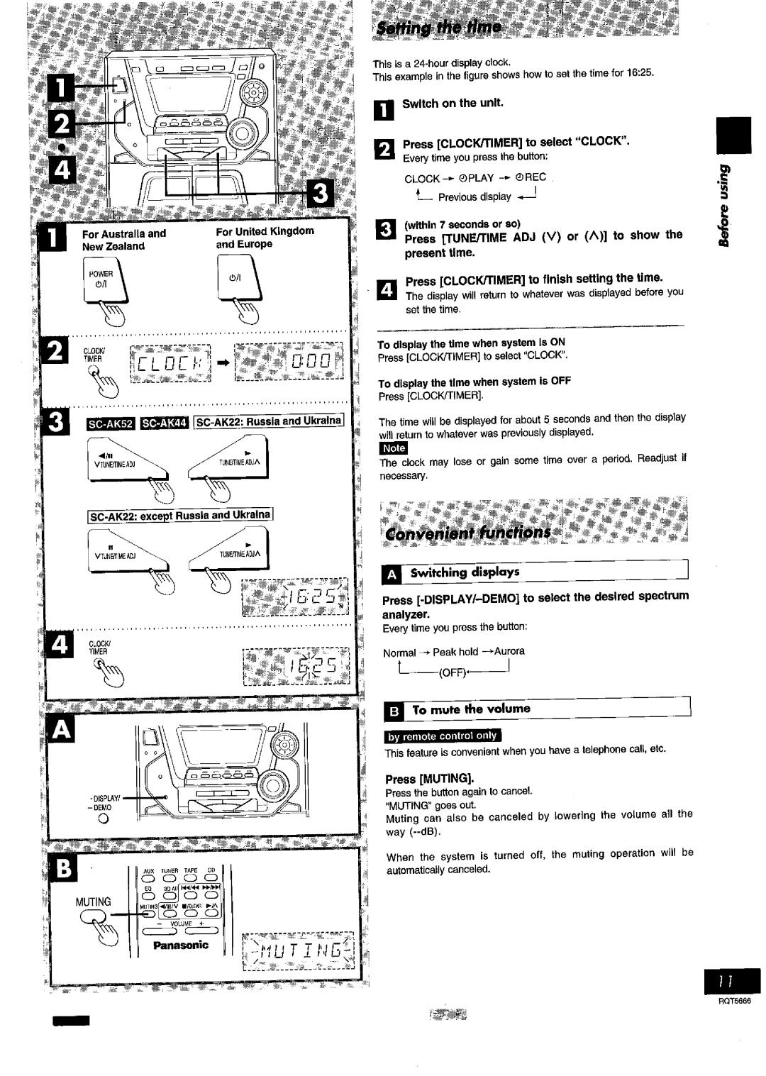 Panasonic SC- AK54, SC- AK42 manual 