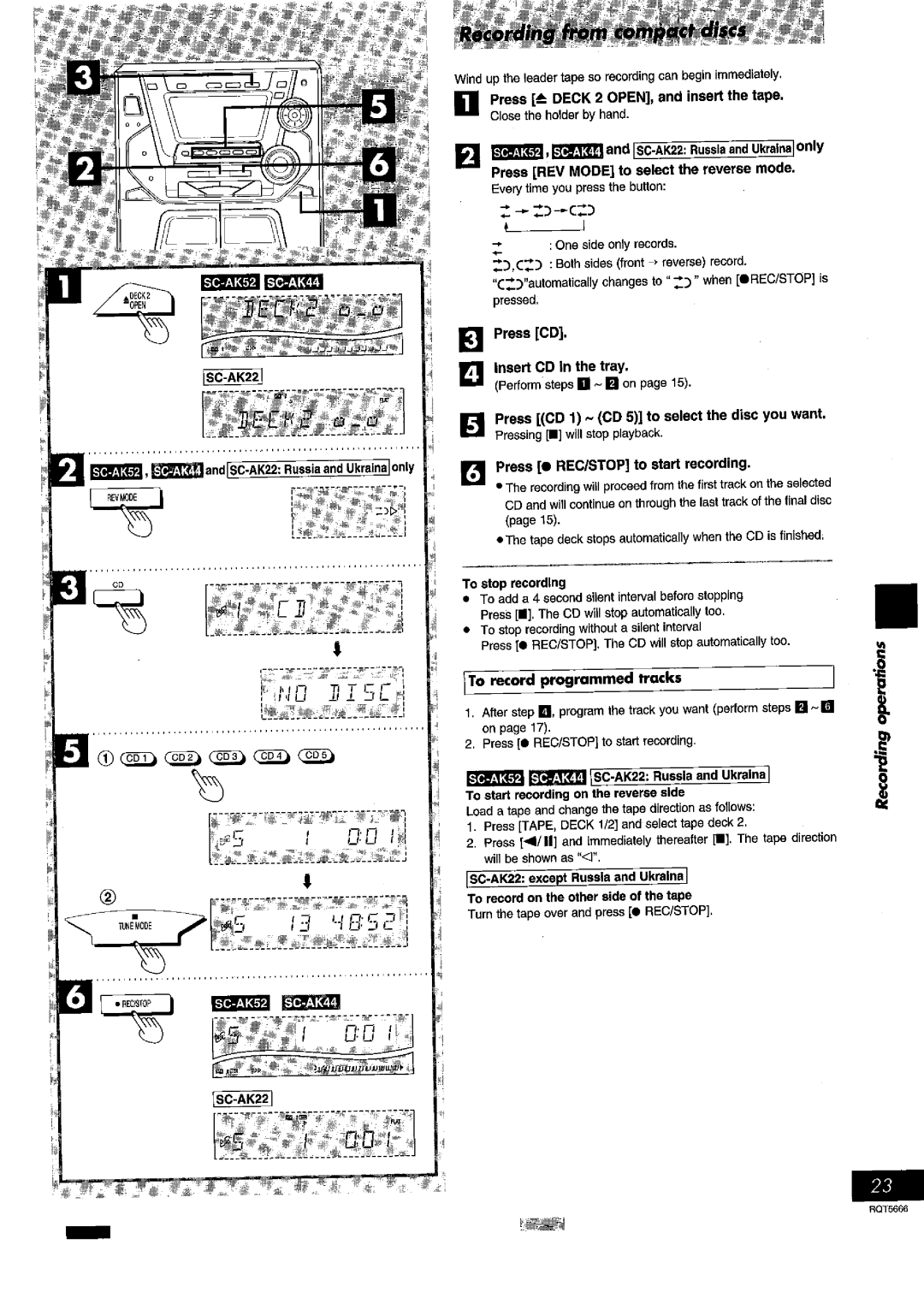 Panasonic SC- AK54, SC- AK42 manual 