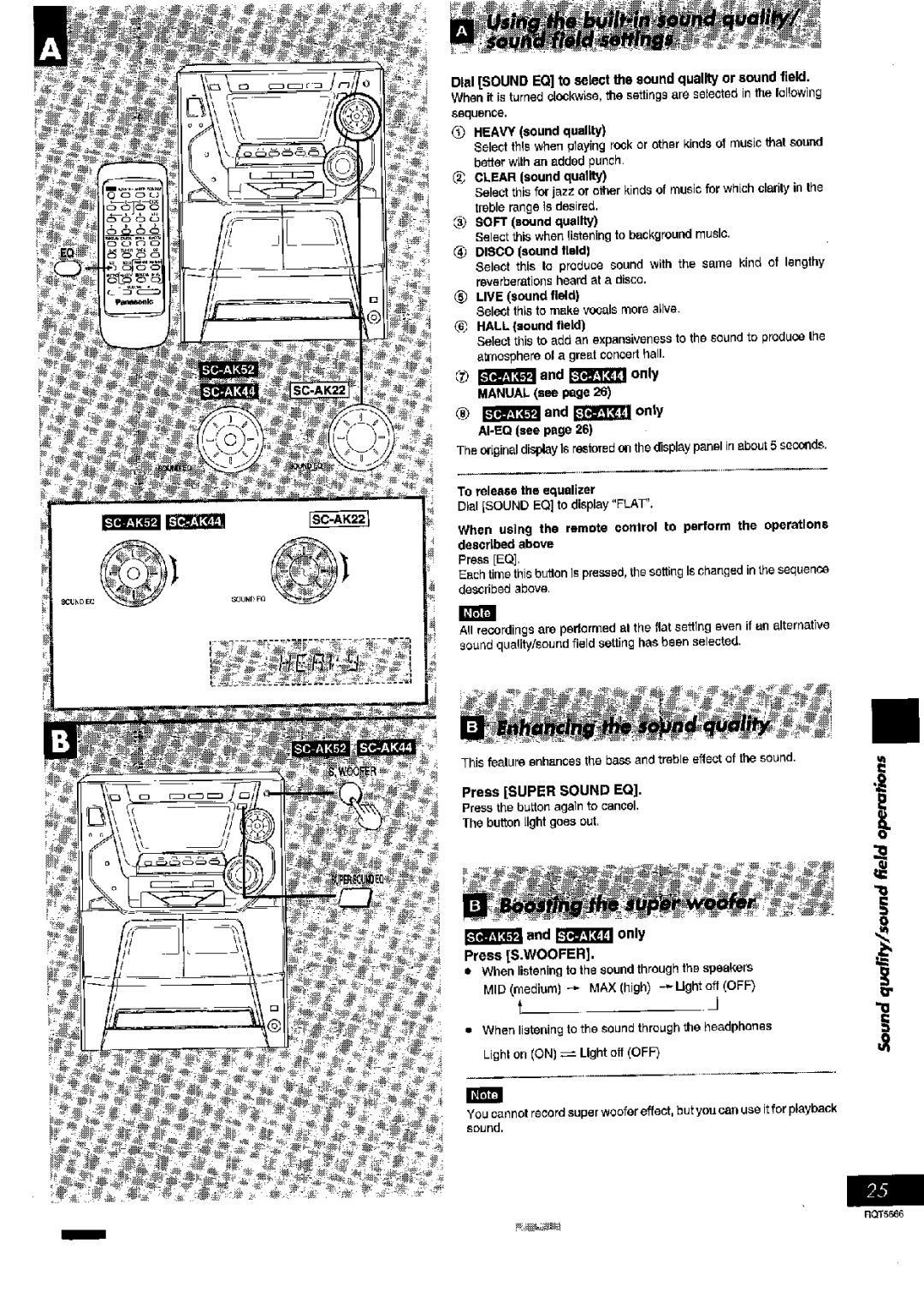 Panasonic SC- AK54, SC- AK42 manual 