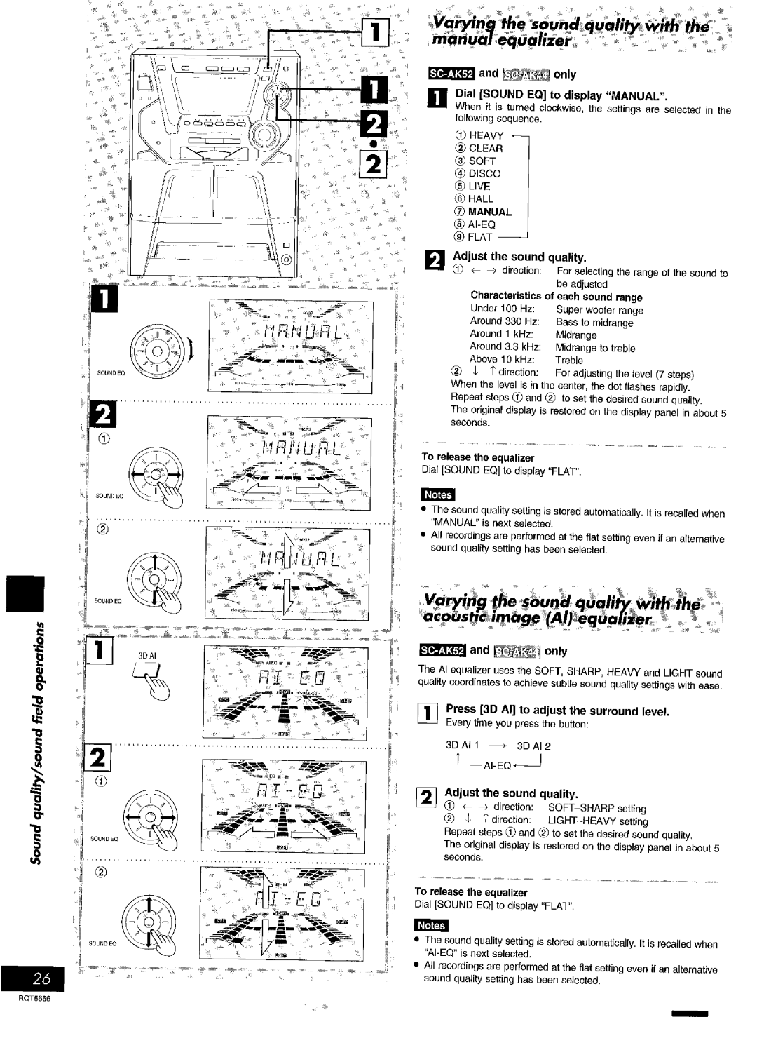 Panasonic SC- AK42, SC- AK54 manual 