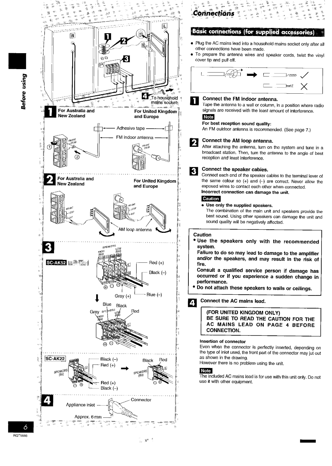 Panasonic SC- AK42, SC- AK54 manual 