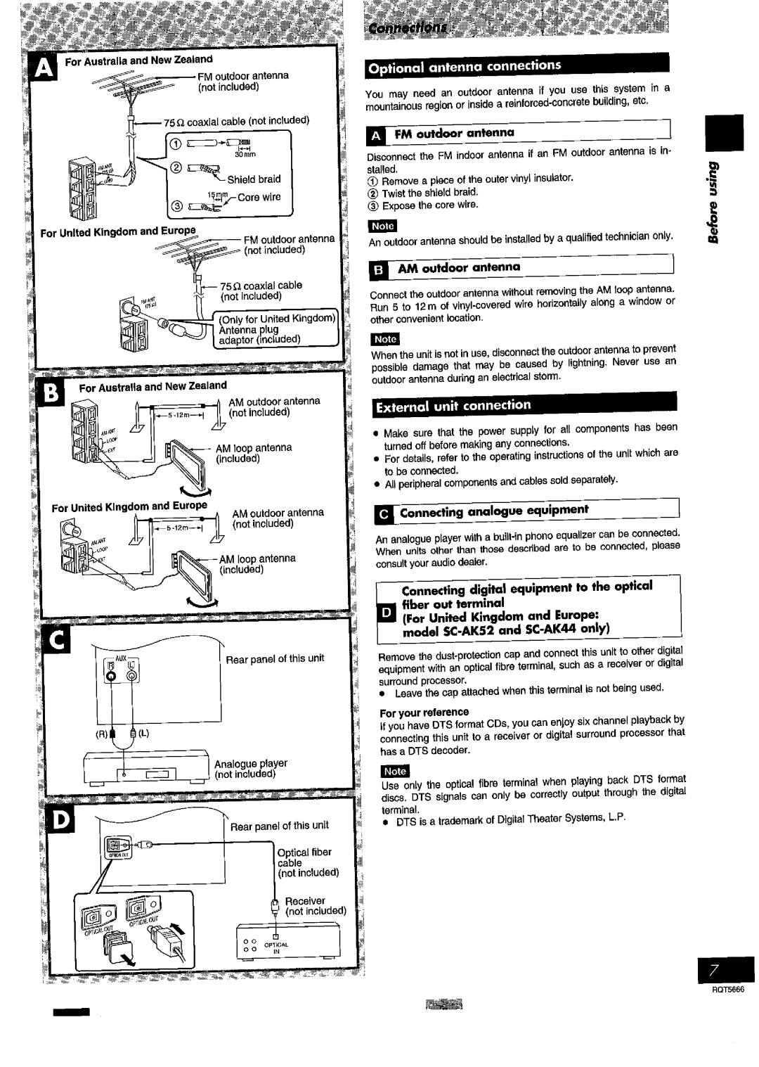 Panasonic SC- AK54, SC- AK42 manual 