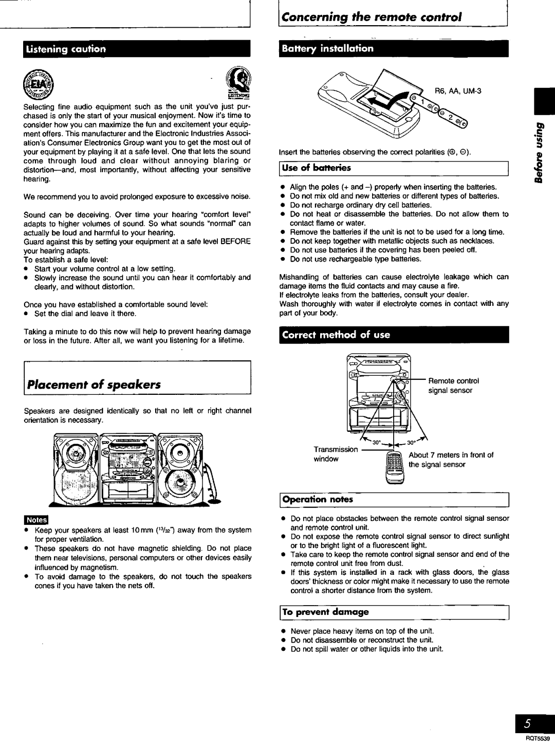 Panasonic SC-AK14 manual 