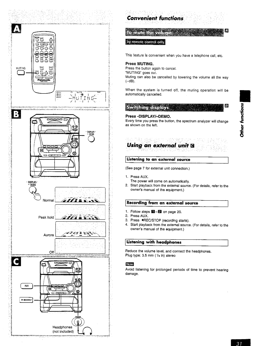 Panasonic SC-AK15 manual 