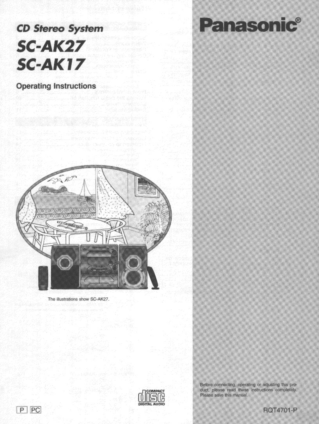 Panasonic SC-AK17, SC-AK27 manual 