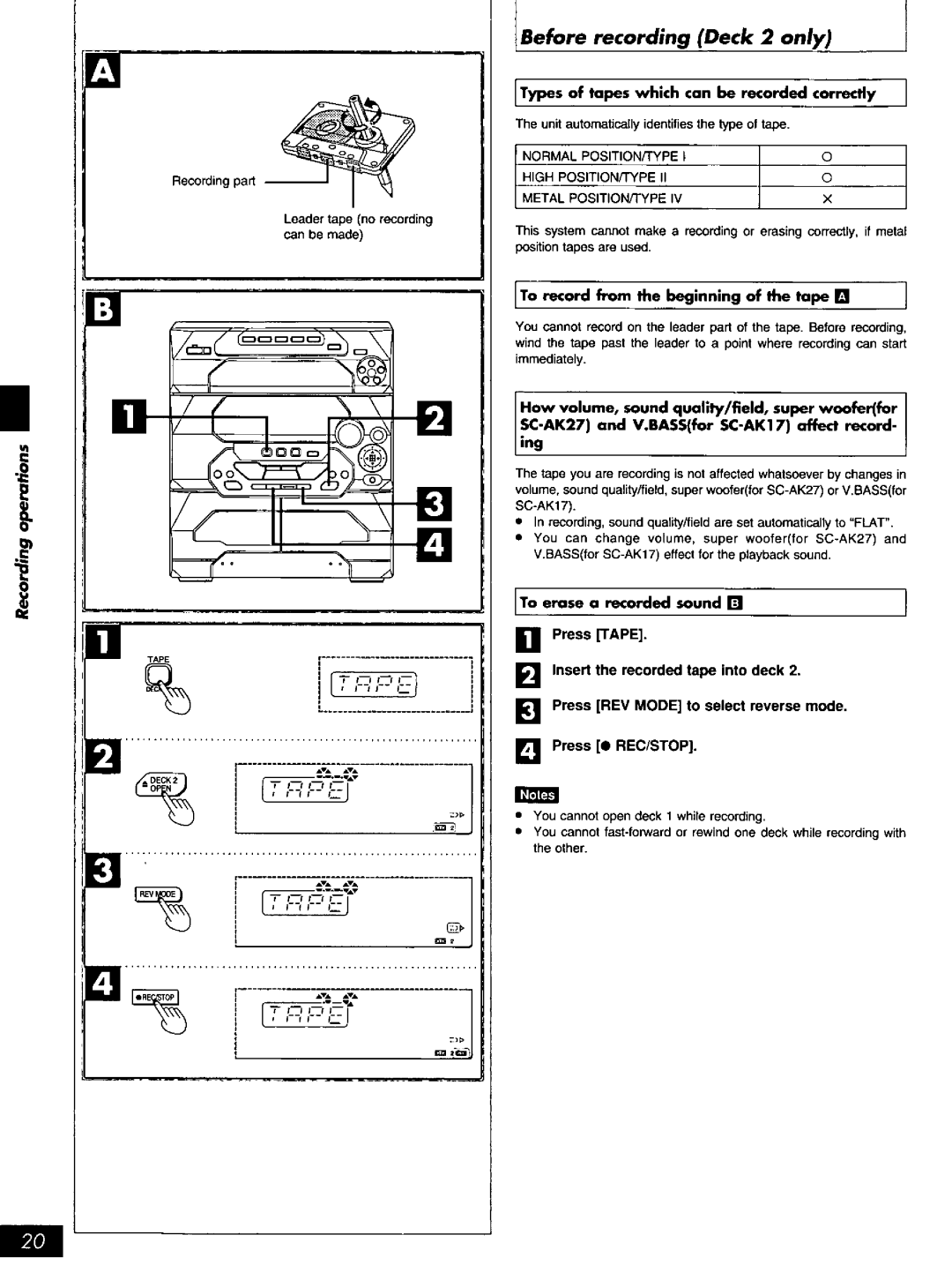 Panasonic SC-AK27, SC-AK17 manual 