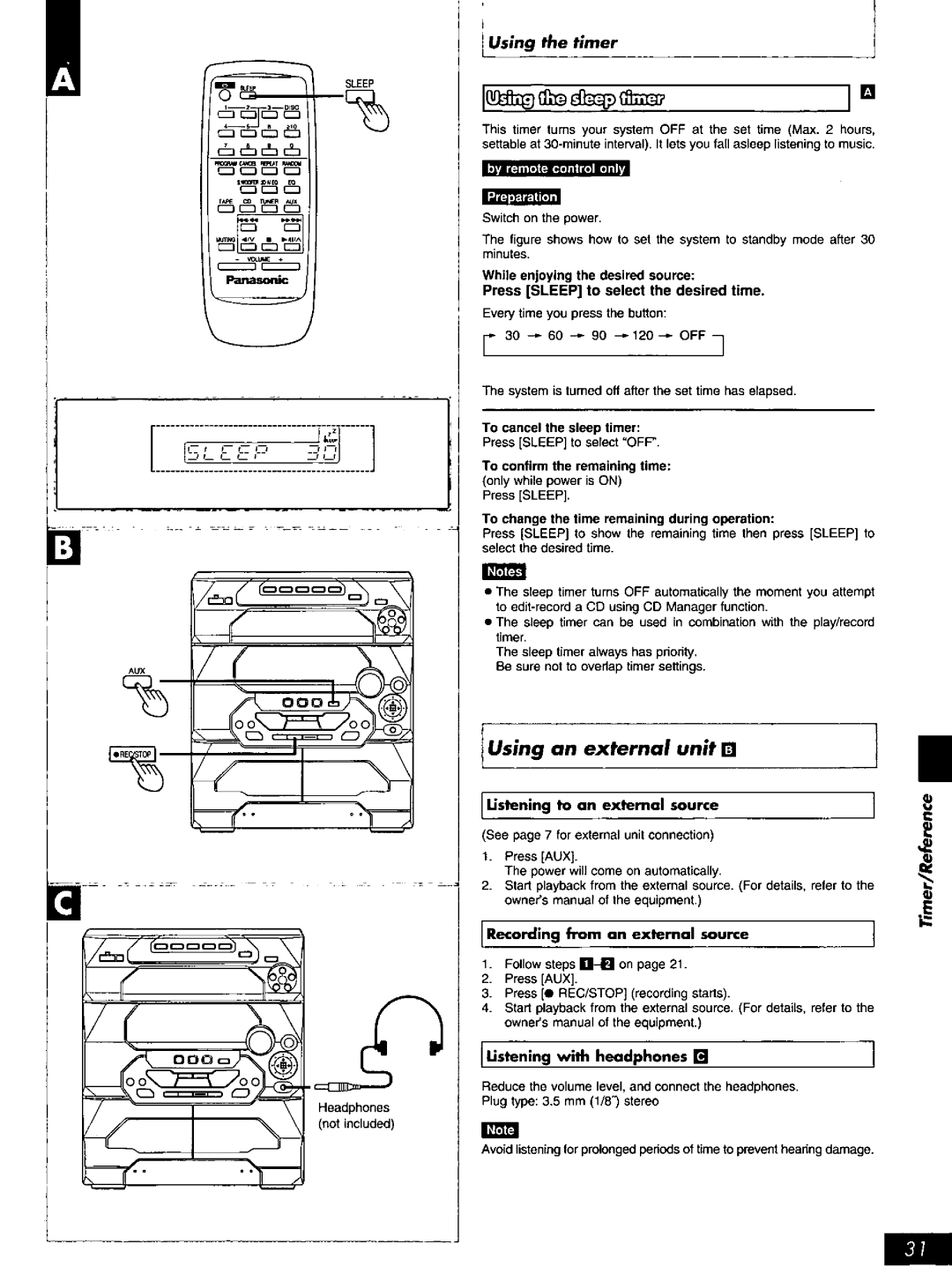 Panasonic SC-AK17, SC-AK27 manual 