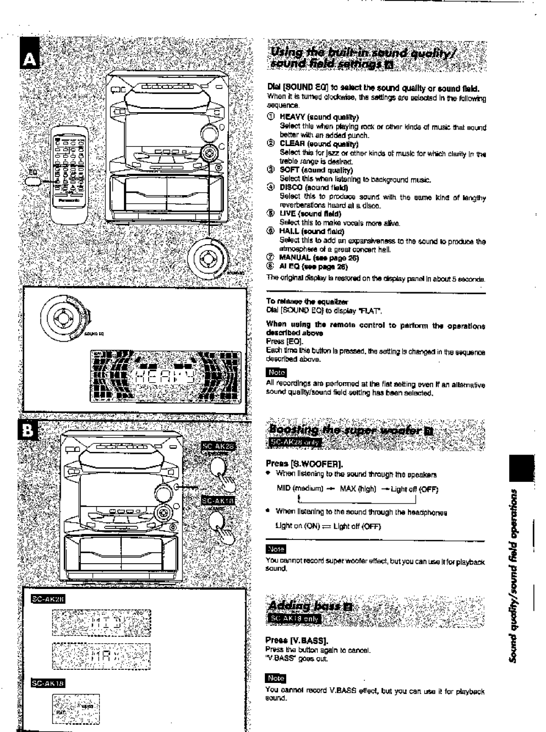 Panasonic SC-AK28 manual 