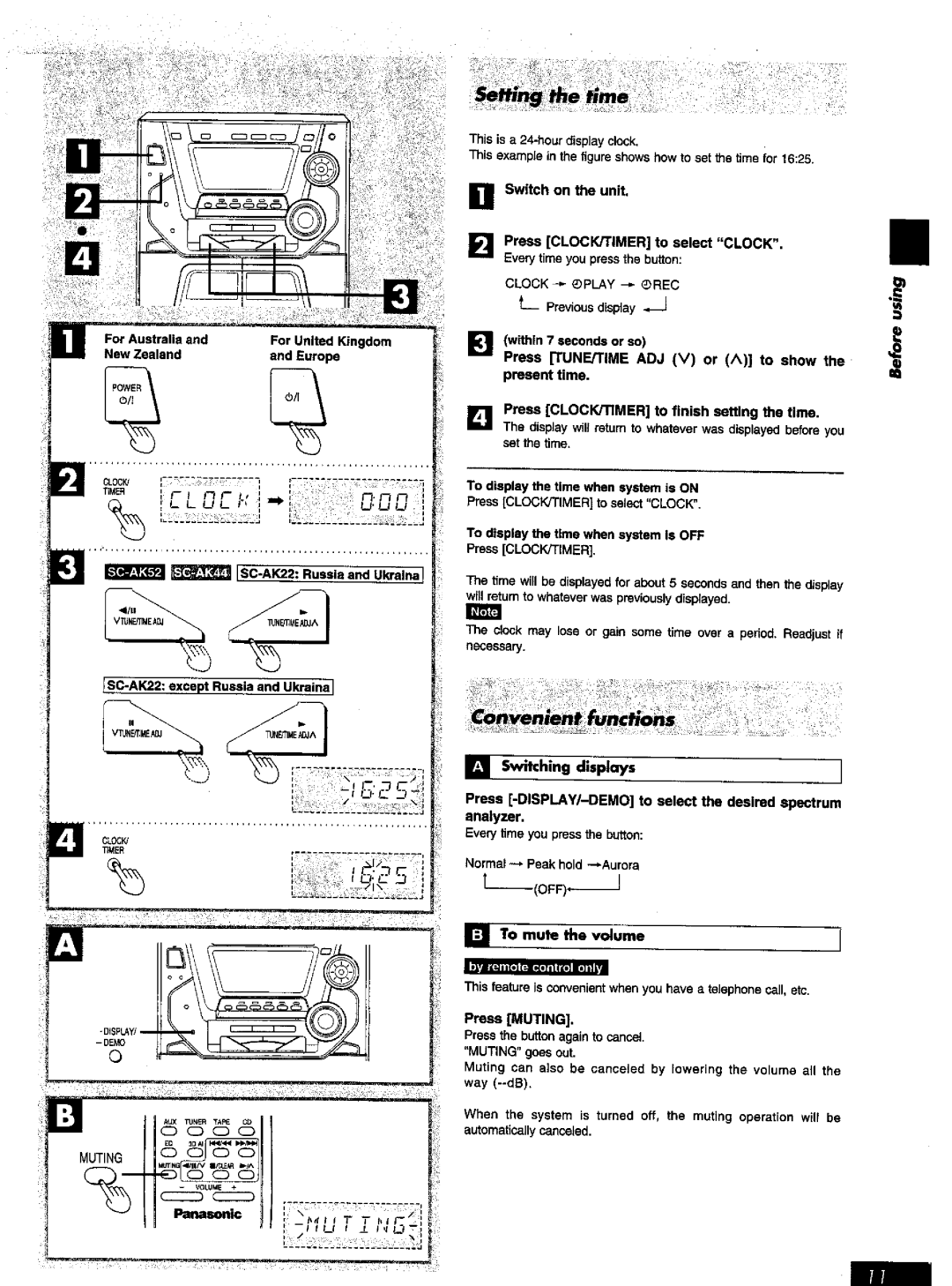 Panasonic SC-AK52 manual 