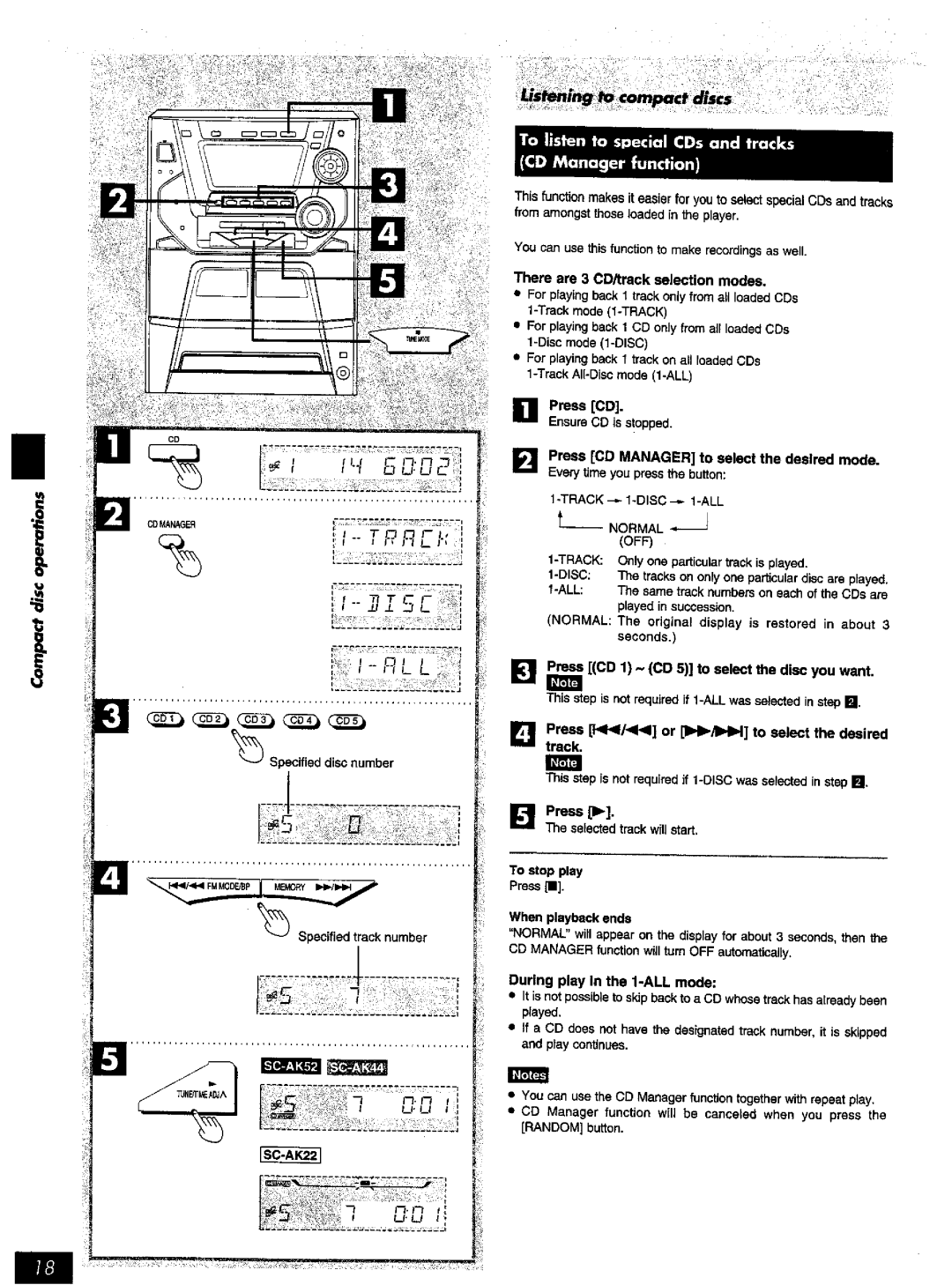 Panasonic SC-AK52 manual 