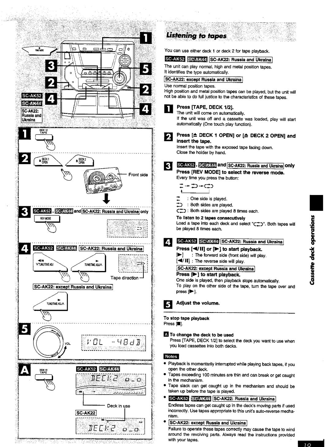 Panasonic SC-AK52 manual 