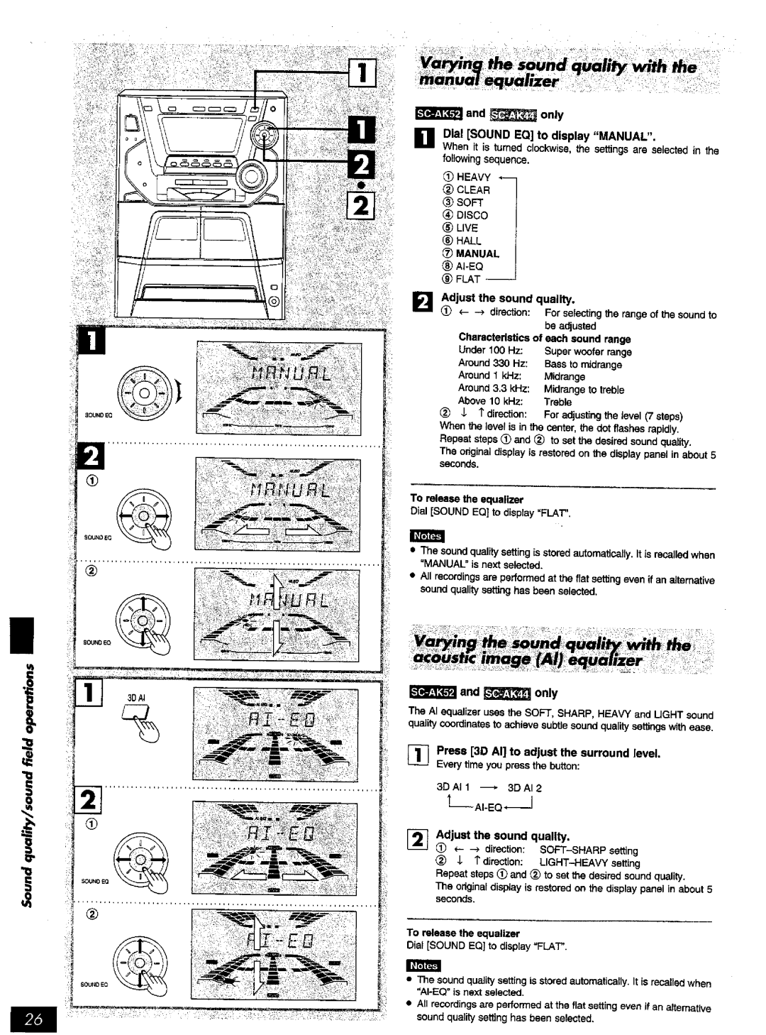 Panasonic SC-AK52 manual 