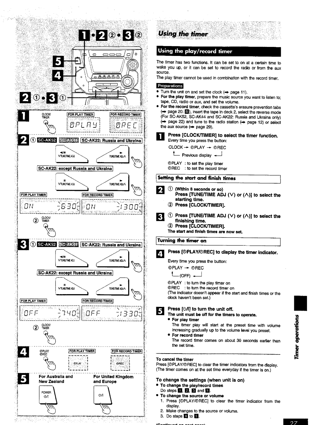 Panasonic SC-AK52 manual 